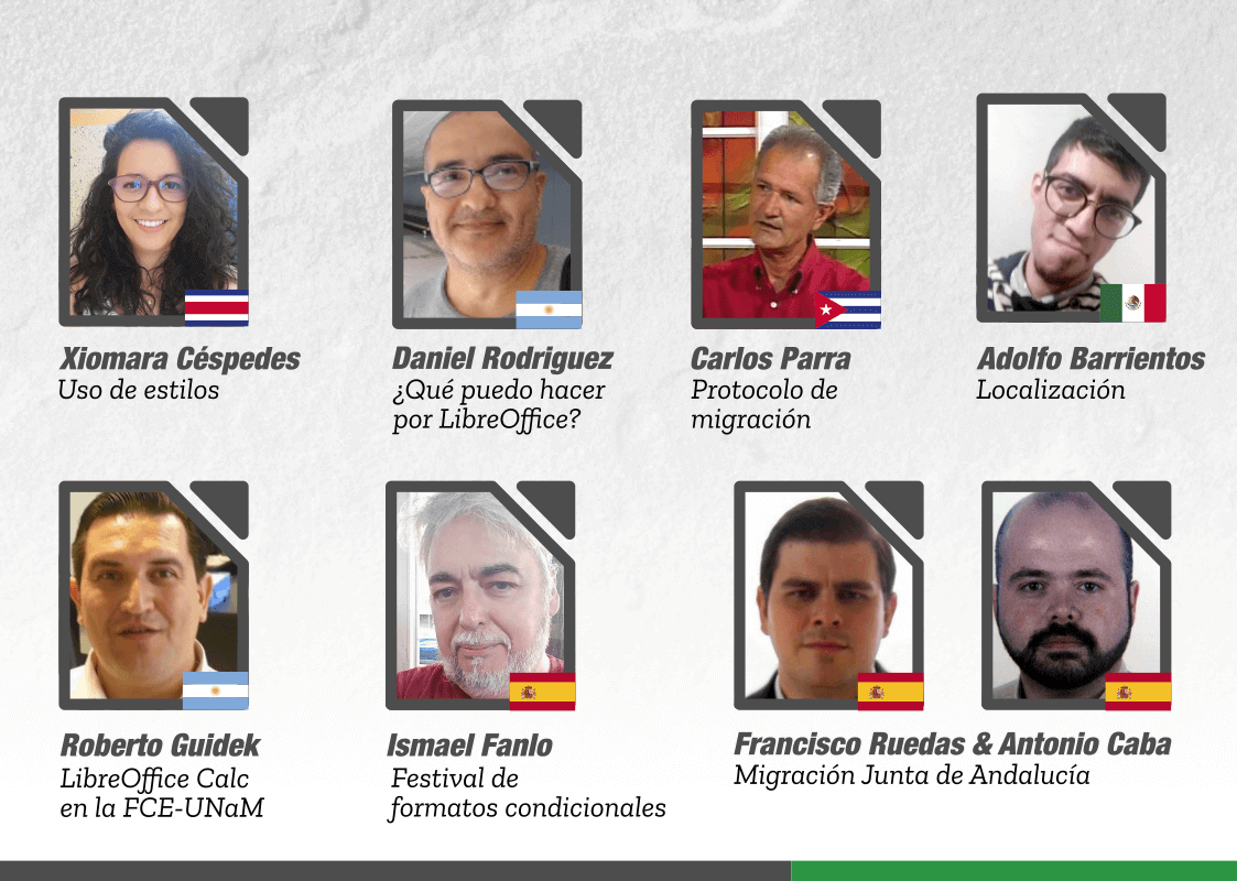 Afiche del evento en línea de la comunidad hispana de LibreOffice del 20/06/2020.
